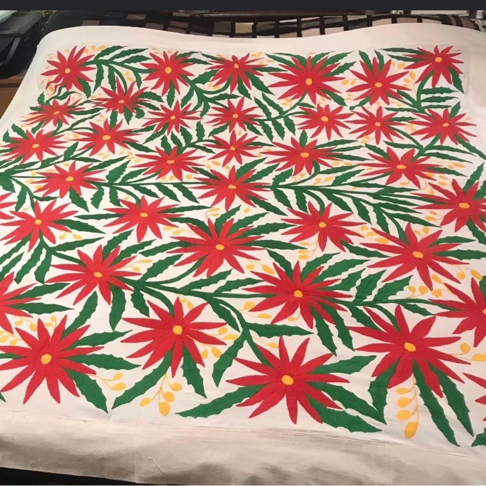 Mexican Otomi 2 meters by 2 meters square HAND embroidered tablecloth